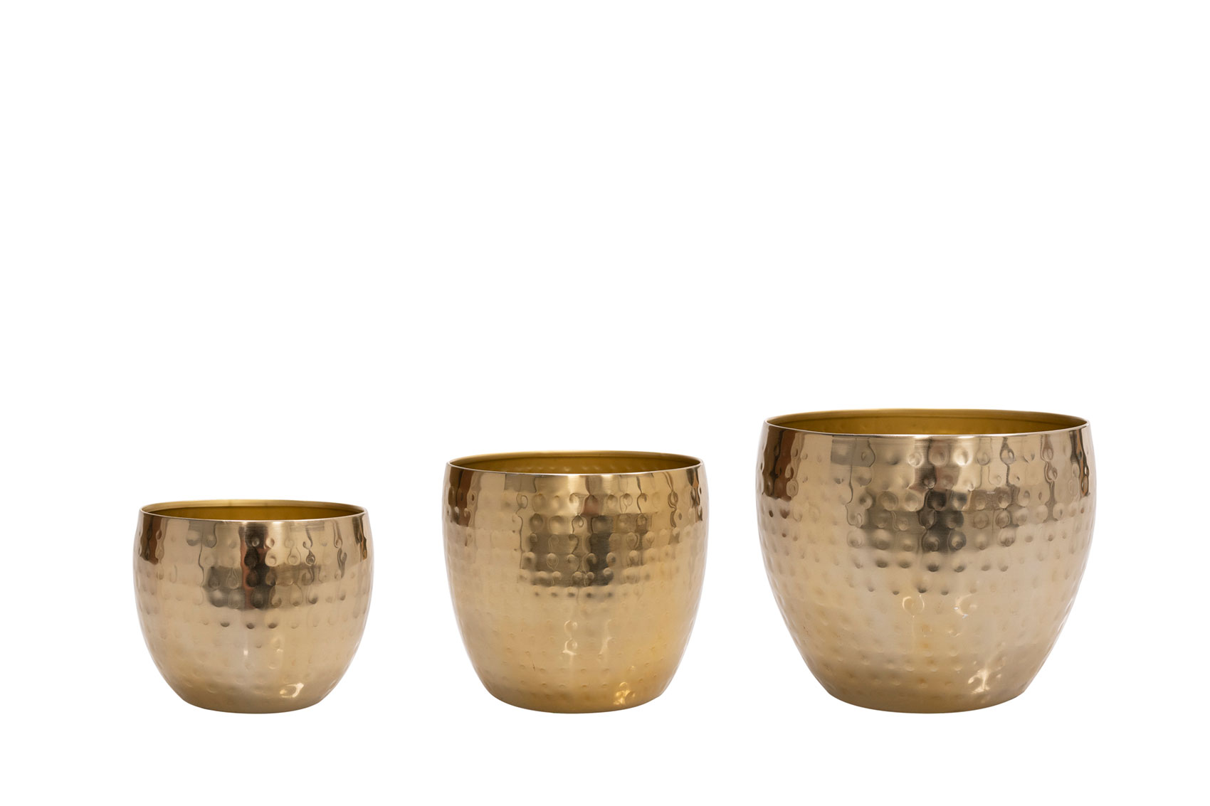 Pot set of 3 Kody gold D21 H16